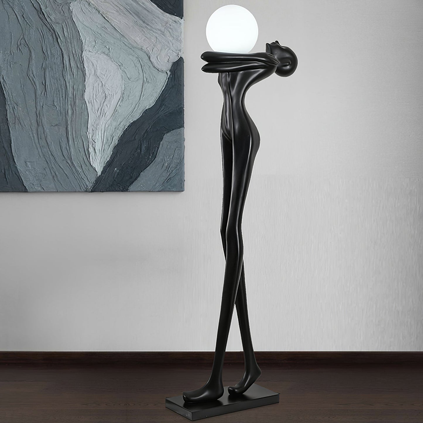 Embrace Ball Sculpture Free-standing Lamp Floor Lamp