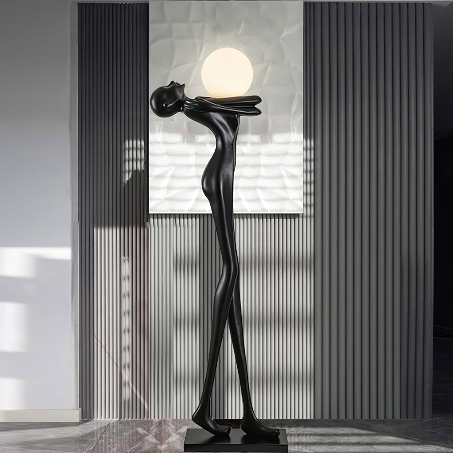 Embrace Ball Sculpture Free-standing Lamp Floor Lamp