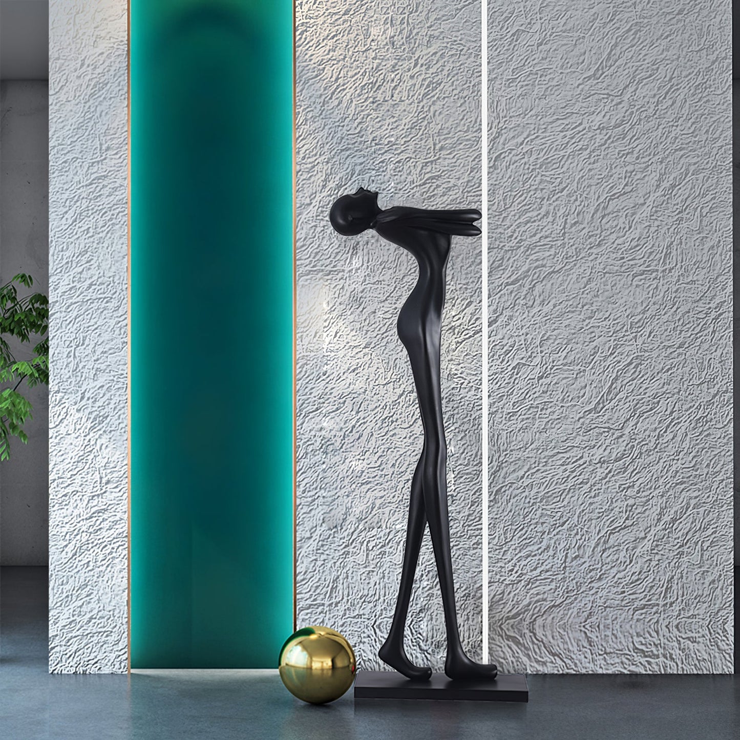 Embrace Ball Sculpture Free-standing Lamp Floor Lamp