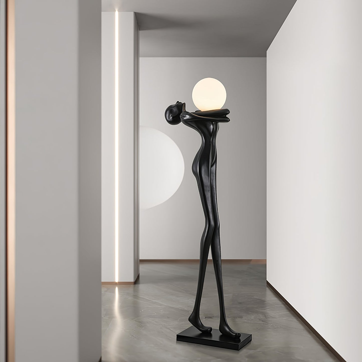 Embrace Ball Sculpture Free-standing Lamp Floor Lamp