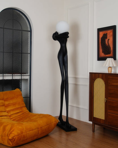 Embrace Ball Sculpture Free-standing Lamp Floor Lamp