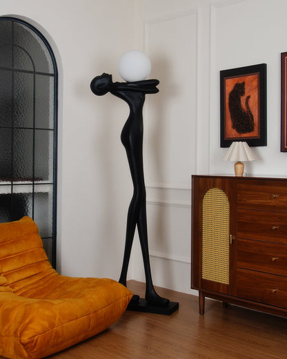 Embrace Ball Sculpture Free-standing Lamp Floor Lamp