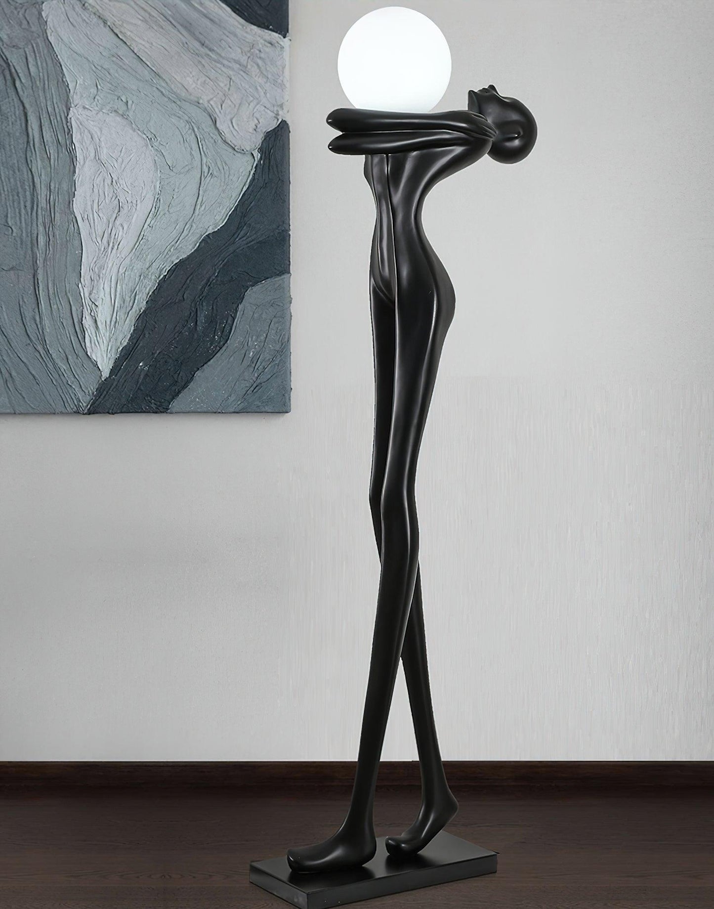 Embrace Ball Sculpture Free-standing Lamp Floor Lamp