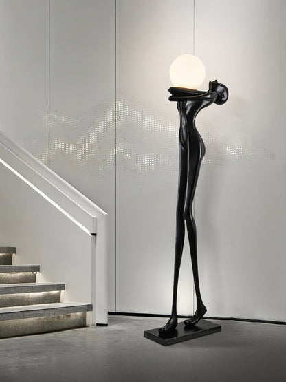 Embrace Ball Sculpture Free-standing Lamp Floor Lamp