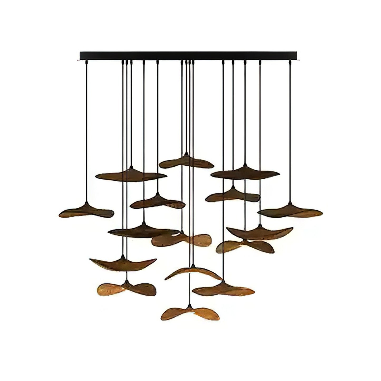 Empty Leaf Gasolier Chandelier