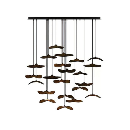 Empty Leaf Gasolier Chandelier