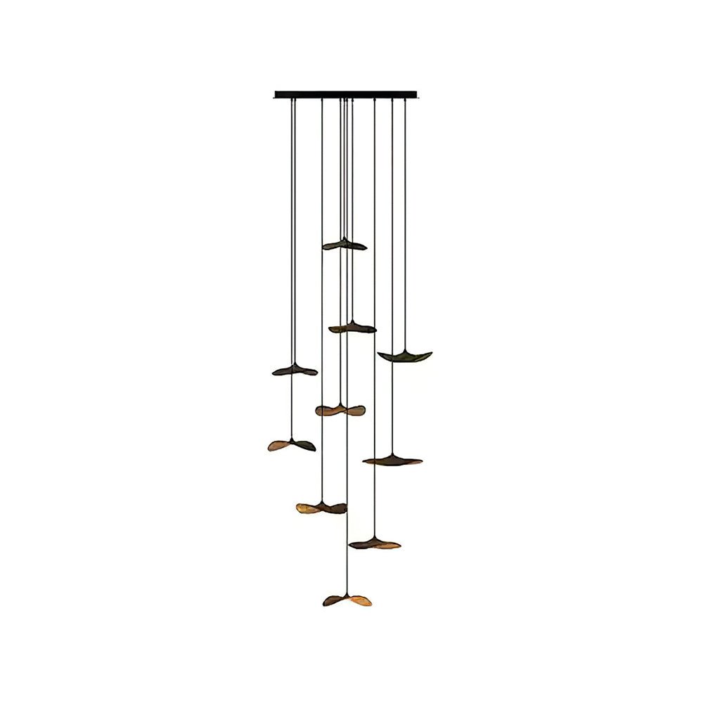 Empty Leaf Gasolier Chandelier