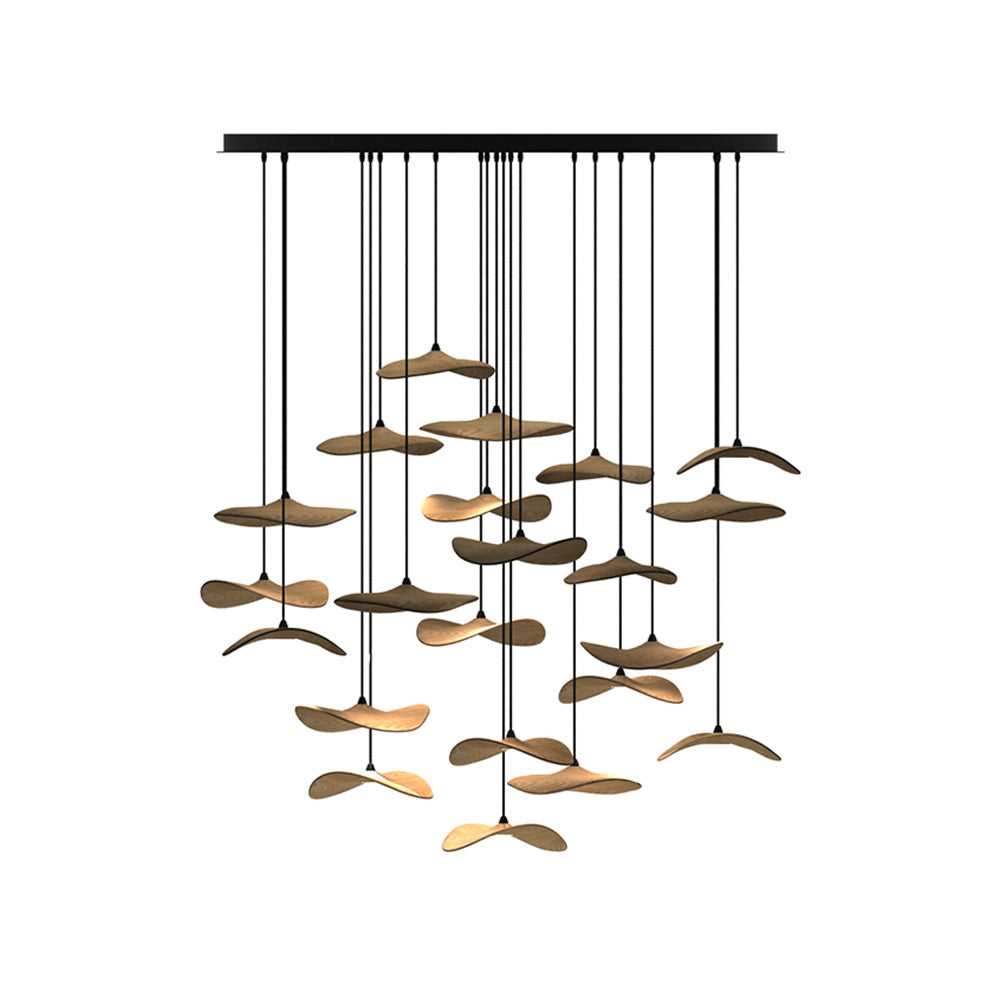 Empty Leaf Gasolier Chandelier