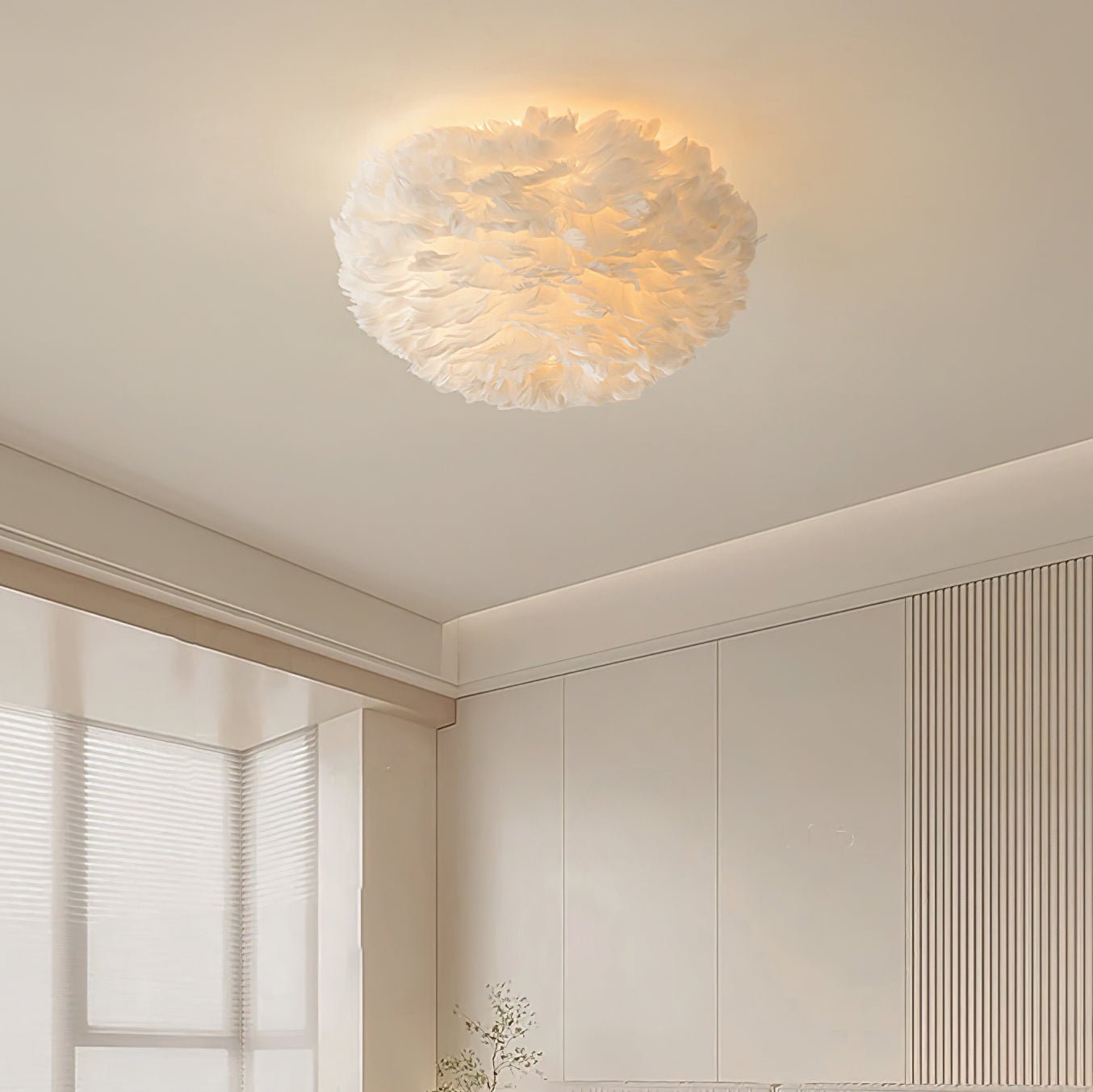 Feathered Overhead fixture Ceiling Lamp