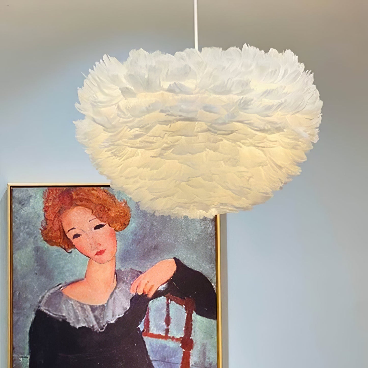 Goose Feathers Hanging light Pendant Lamp