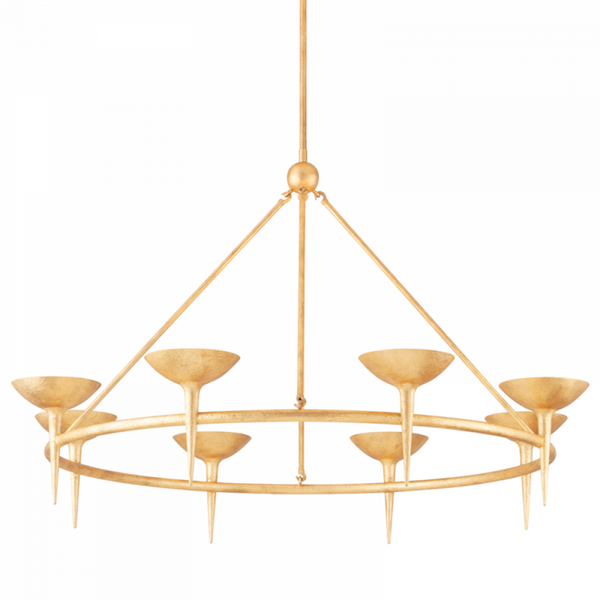 Chandelier, 8-Light, Vintage Gold Leaf, 47"W (F2608-VGL UCTM)