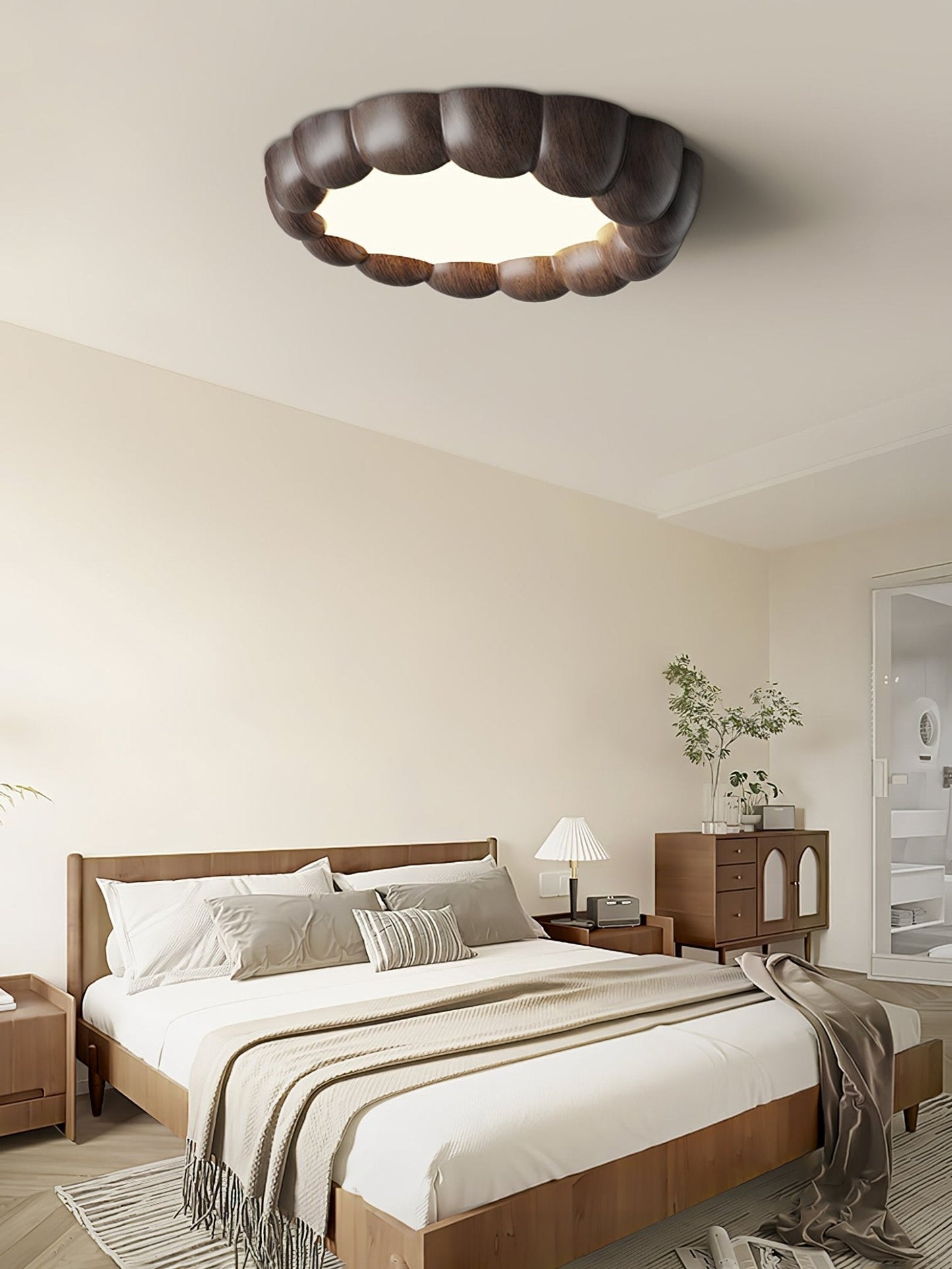 Faux Wood Ripple Ceiling fixture Ceiling Lamp