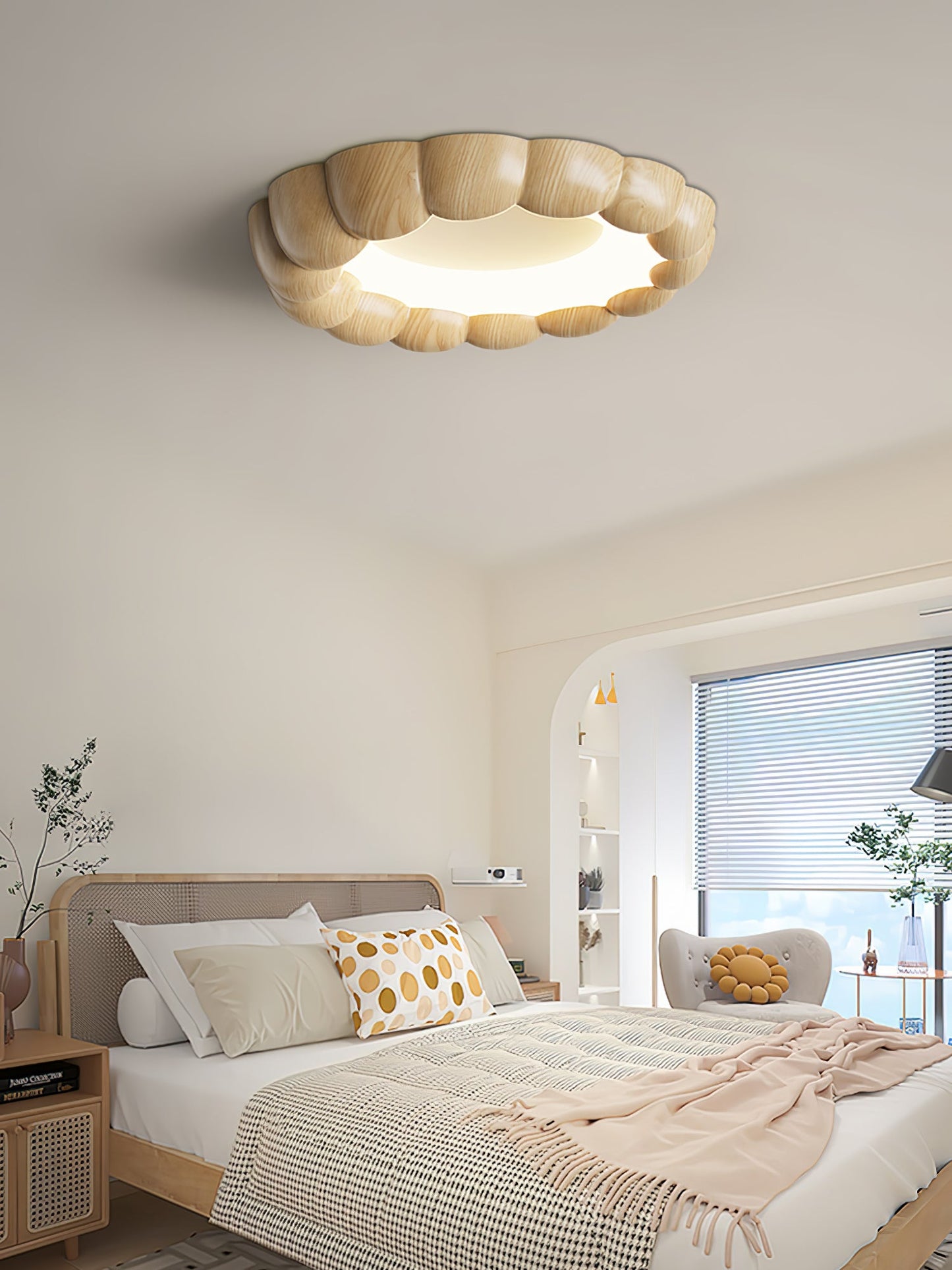 Faux Wood Ripple Ceiling fixture Ceiling Lamp