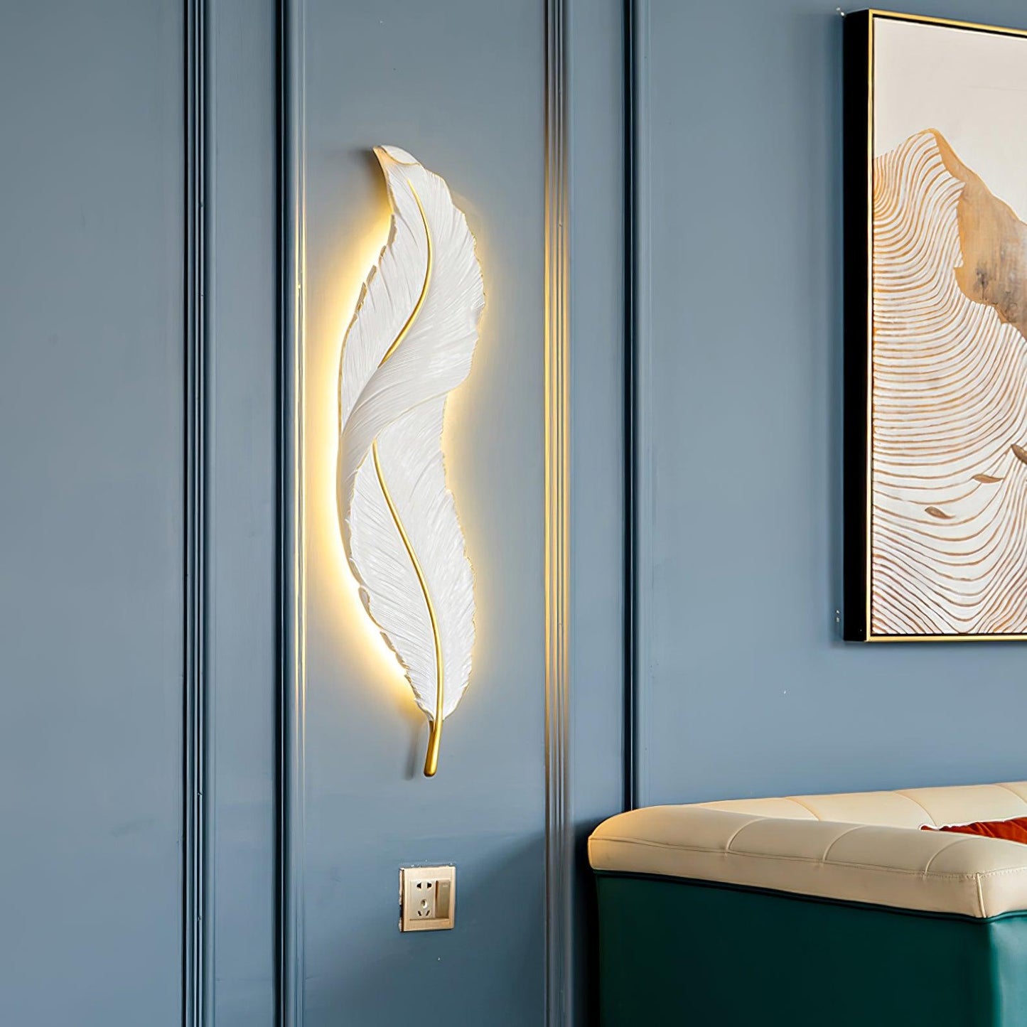 Feather Wall light fixture Wall Lamp