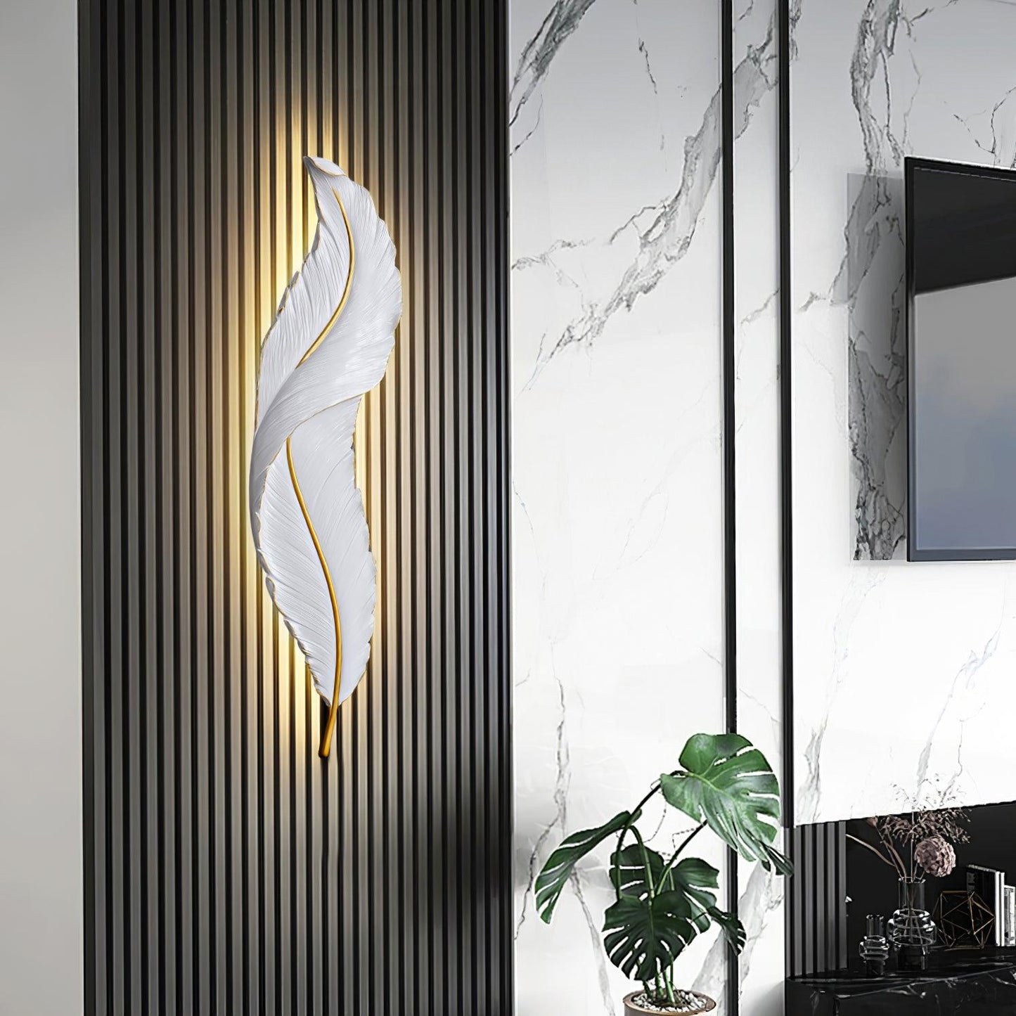 Feather Wall light fixture Wall Lamp