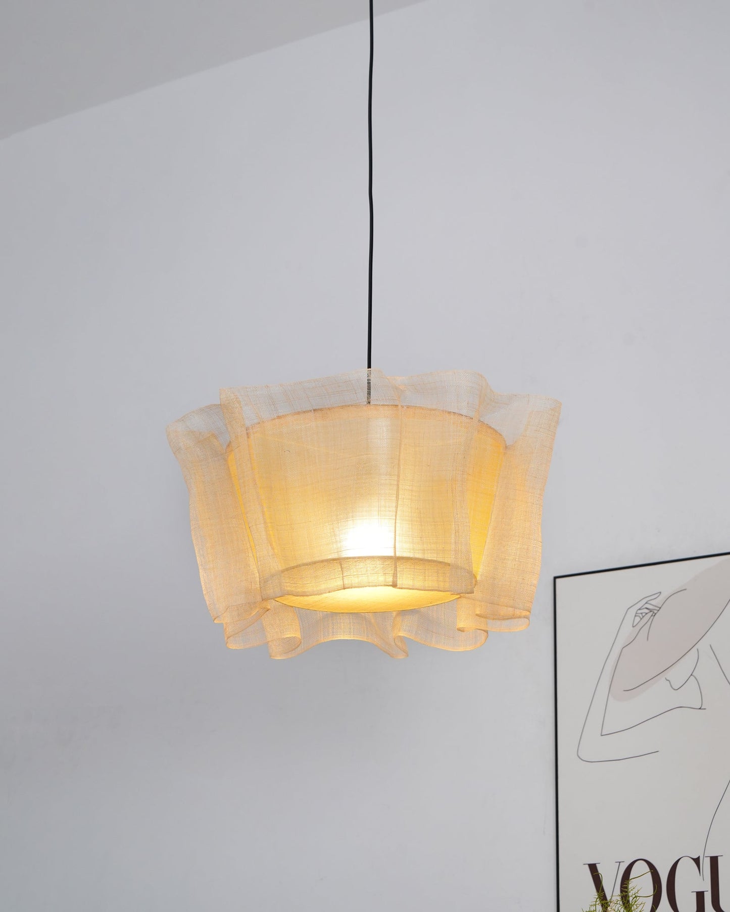 Flaxen Weave Droplight Pendant Lamp