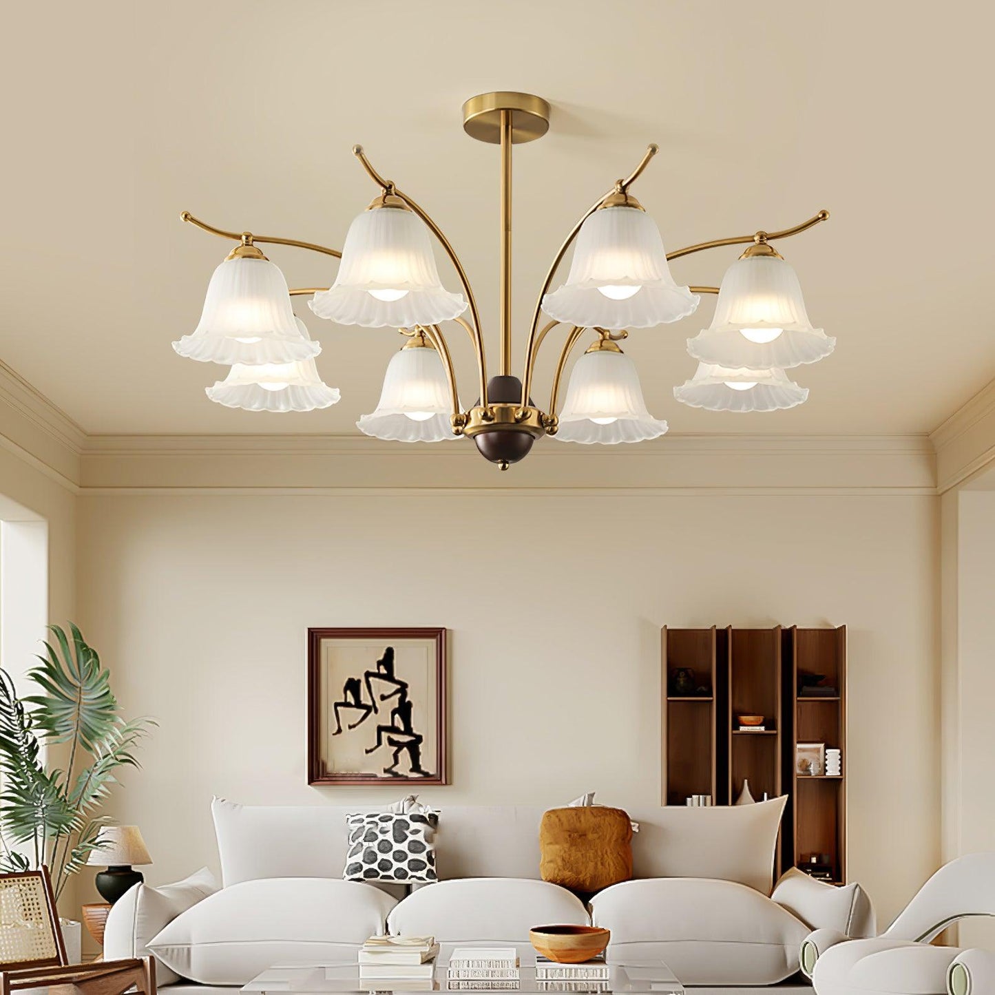 Flora Brass Ceiling fixture Chandelier