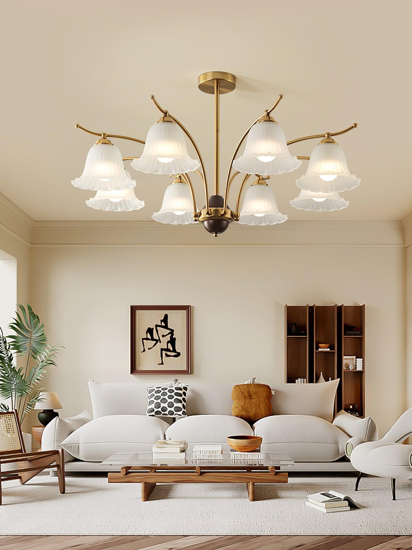 Flora Brass Ceiling fixture Chandelier