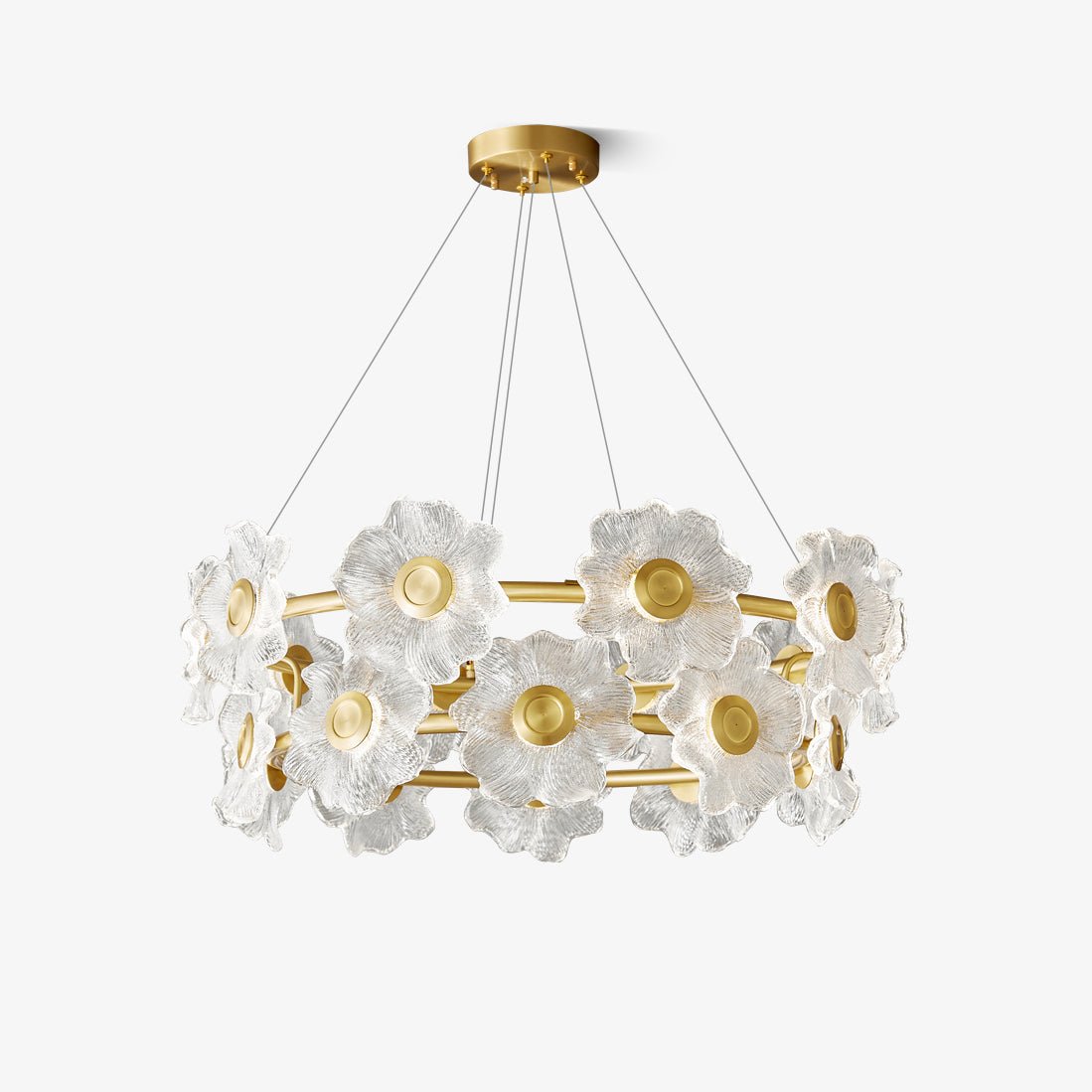 Flora Glass Gasolier Chandelier