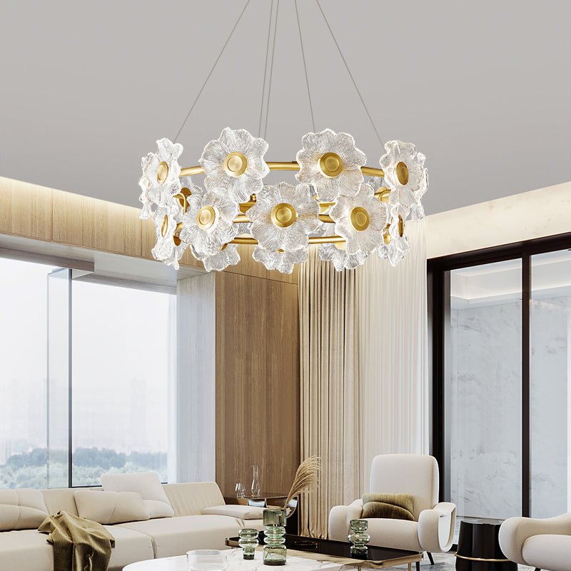 Flora Glass Gasolier Chandelier