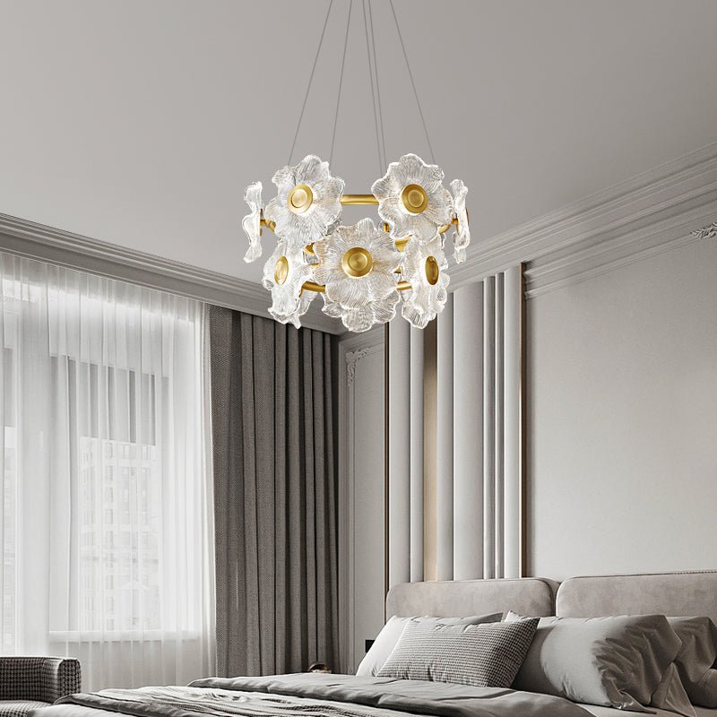 Flora Glass Gasolier Chandelier