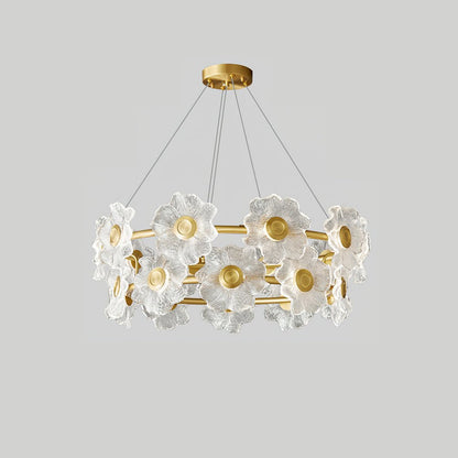 Flora Glass Gasolier Chandelier