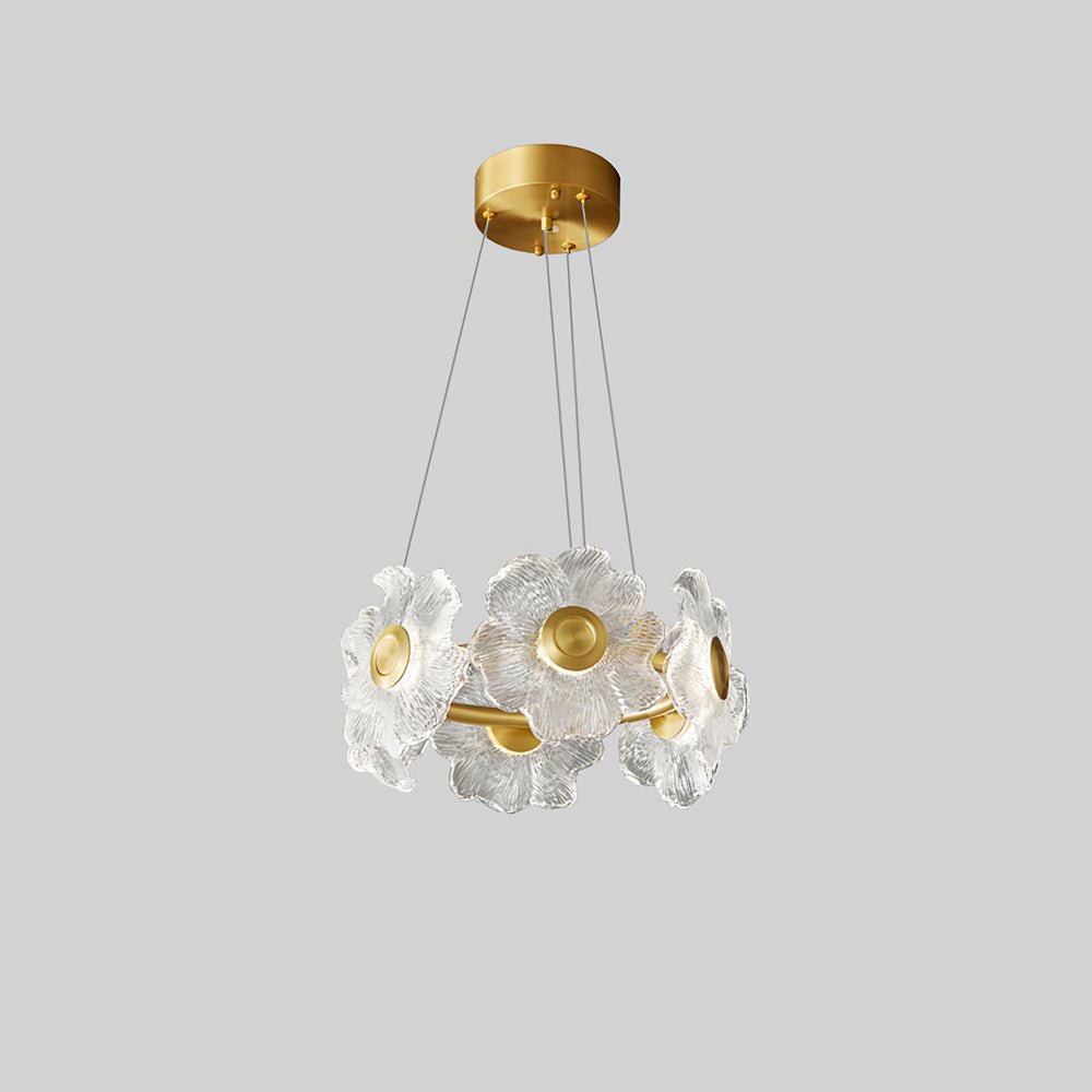 Flora Glass Gasolier Chandelier