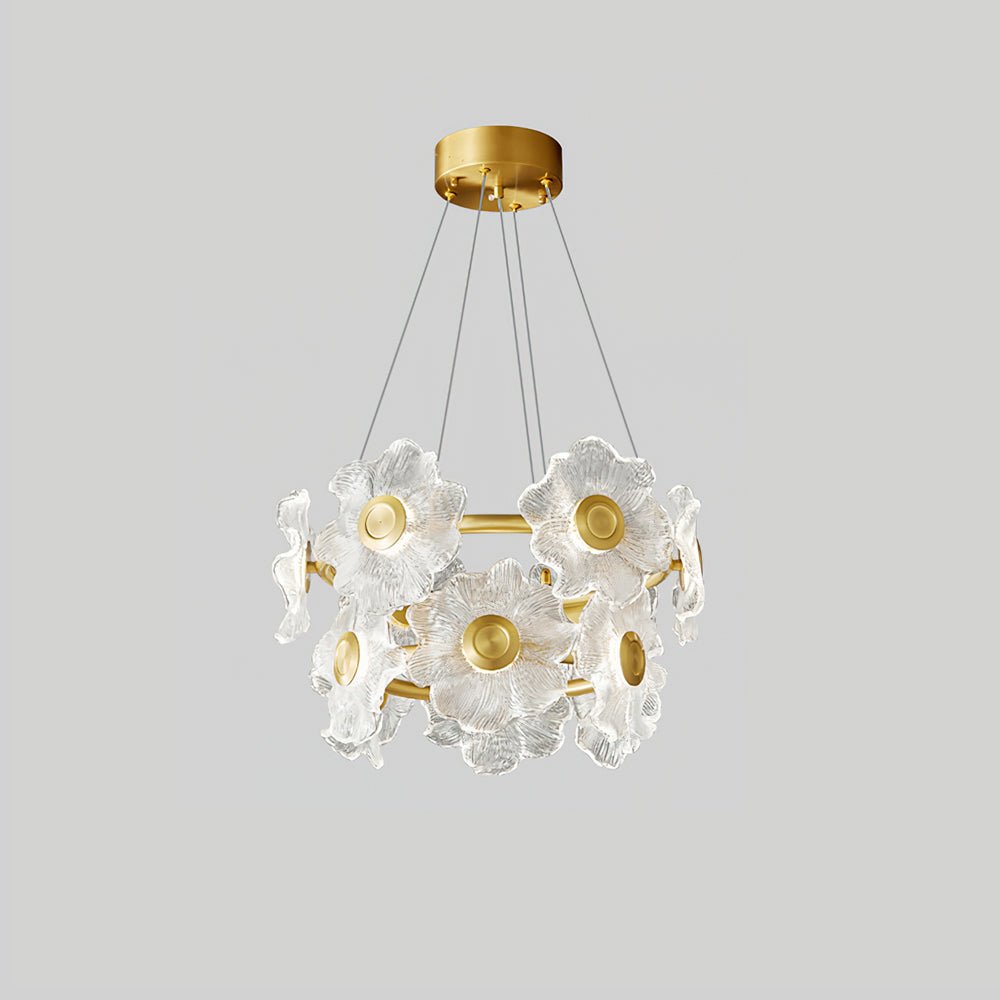 Flora Glass Gasolier Chandelier