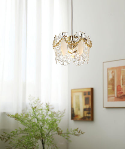 Floral Glass Houselight Pendant Lamp