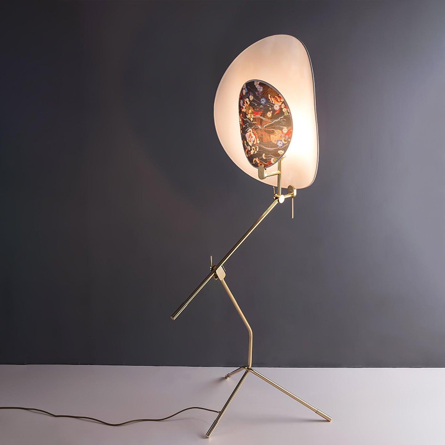 Floral Nocturne Torchiere Lamp Floor Lamp