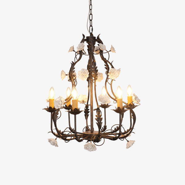 Florentine Rose Garden Gasolier Chandelier