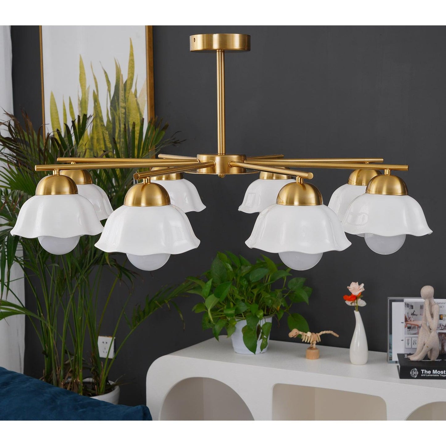 Flower Shade Candelabrum Chandelier