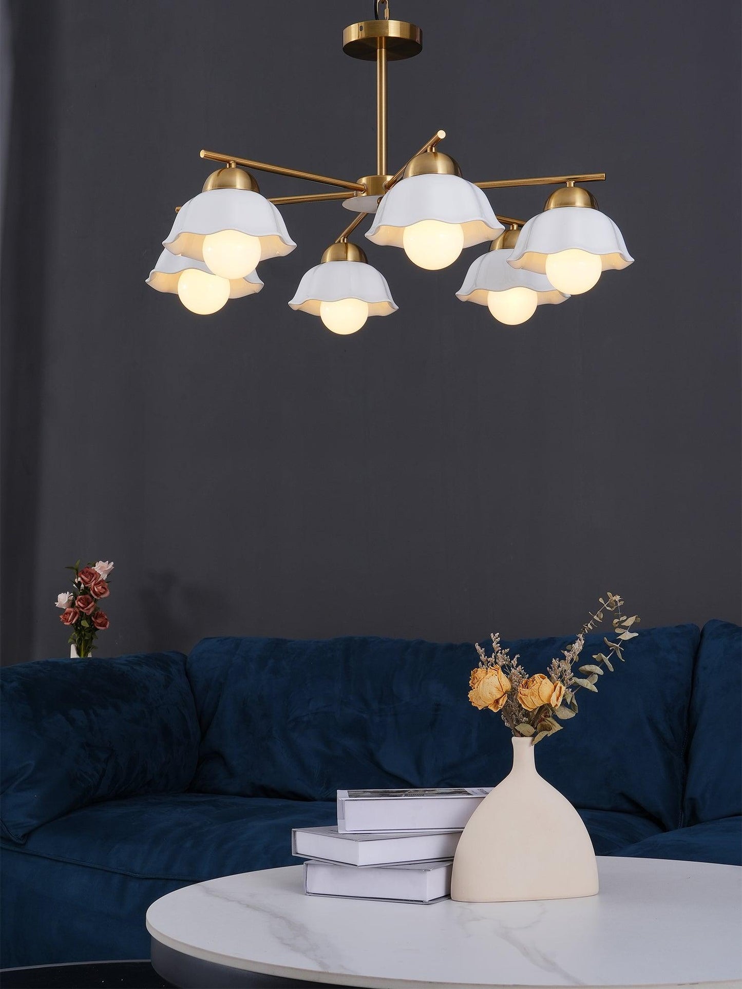 Flower Shade Candelabrum Chandelier