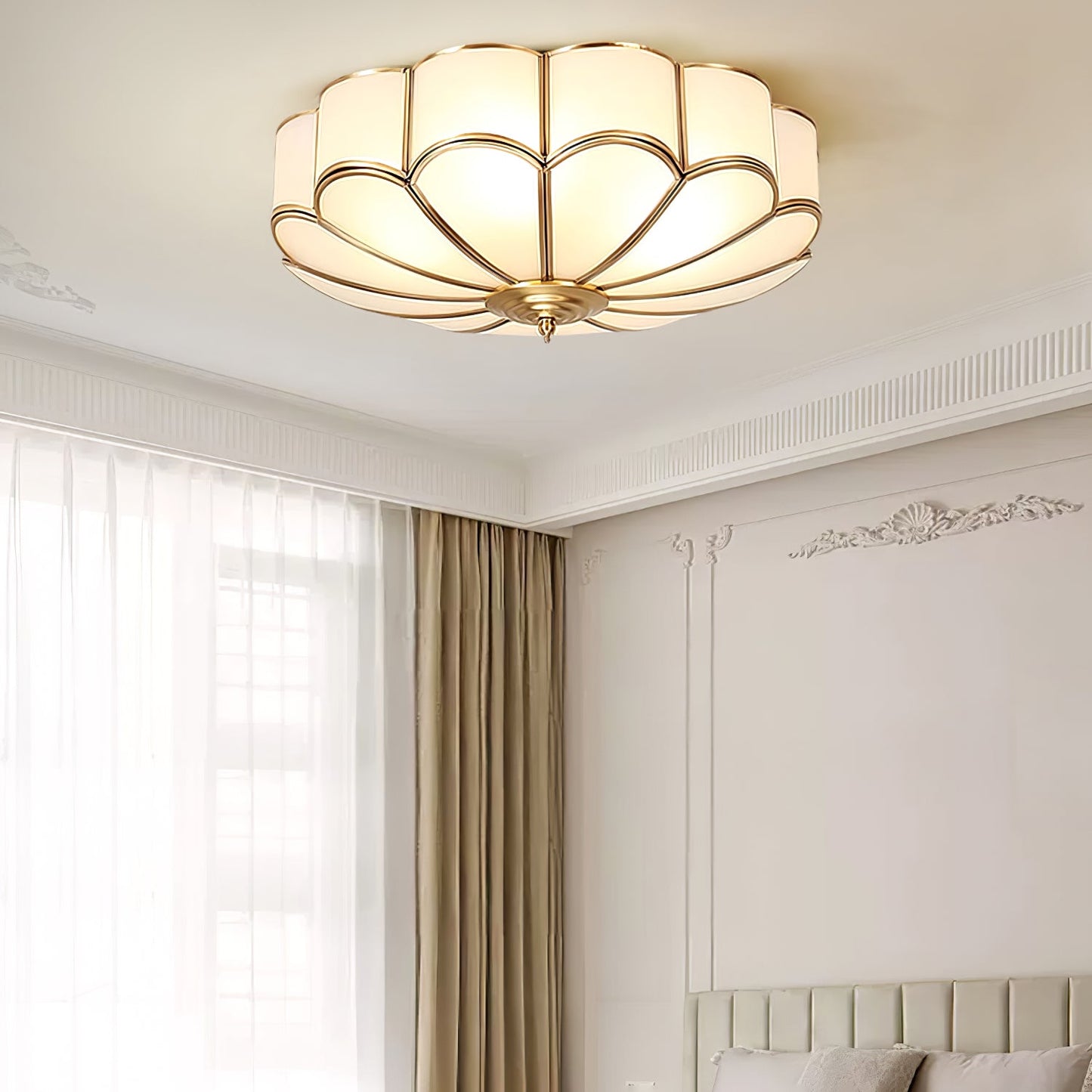 Flower Shape Glass Recessed Overhead light Ceiling Light