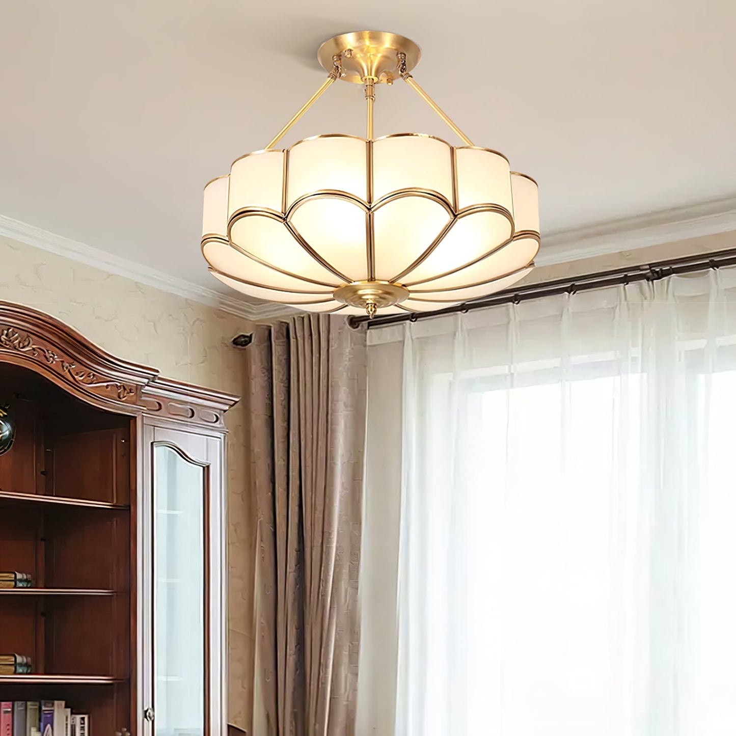 Flower Shape Glass Flush mount light Ceiling Light