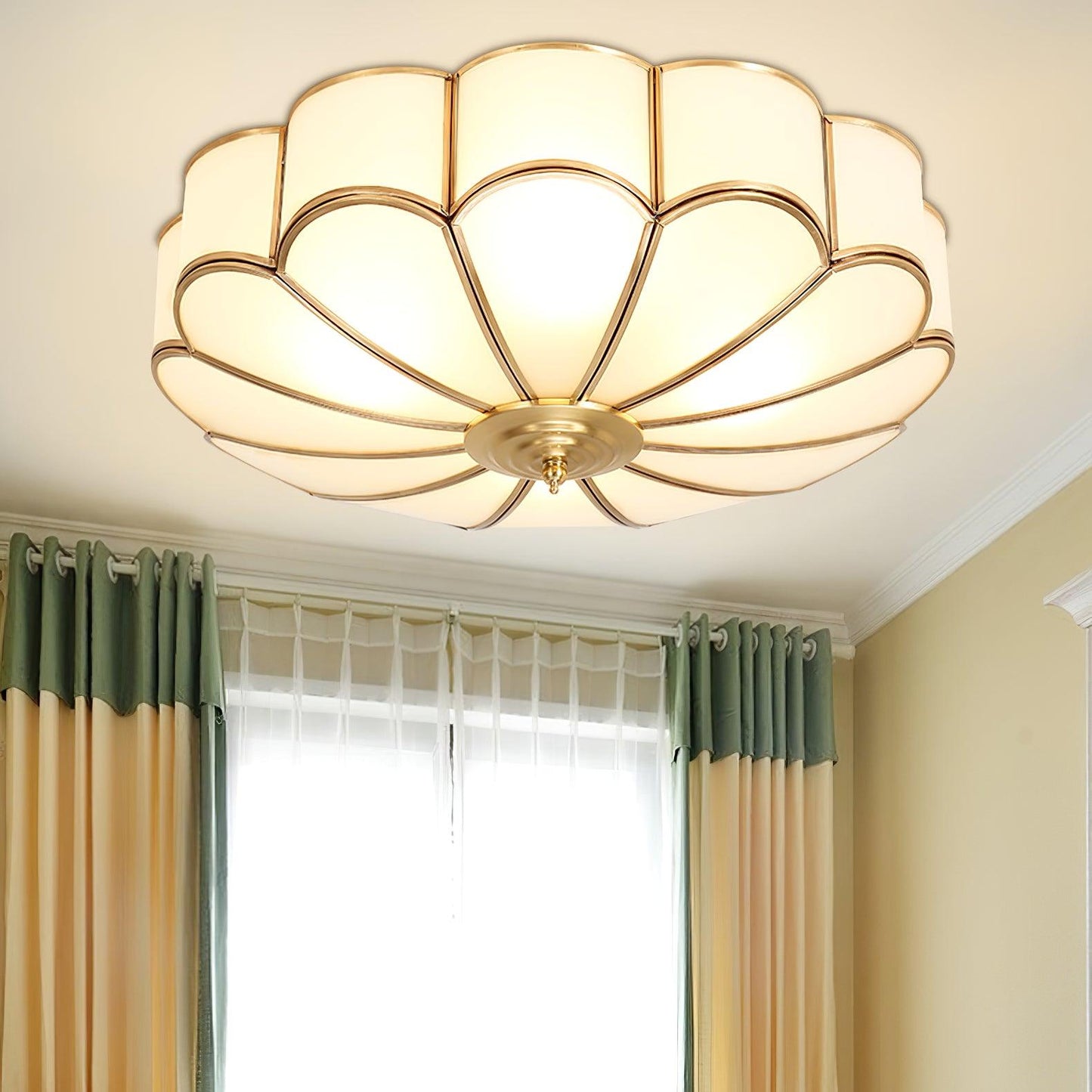 Flower Shape Glass Recessed Overhead light Ceiling Light