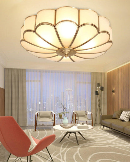 Flower Shape Glass Recessed Overhead light Ceiling Light