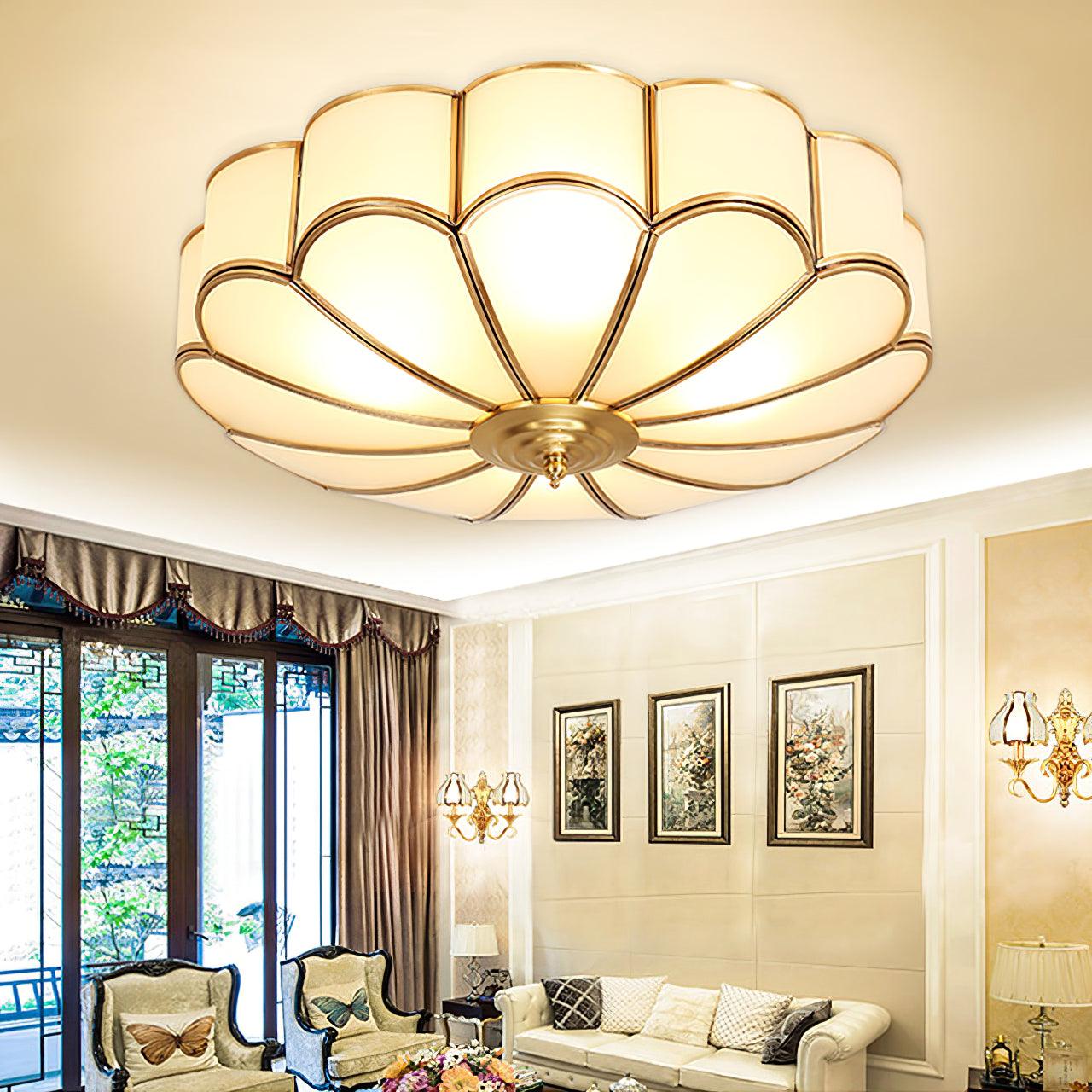 Flower Shape Glass Recessed Overhead light Ceiling Light