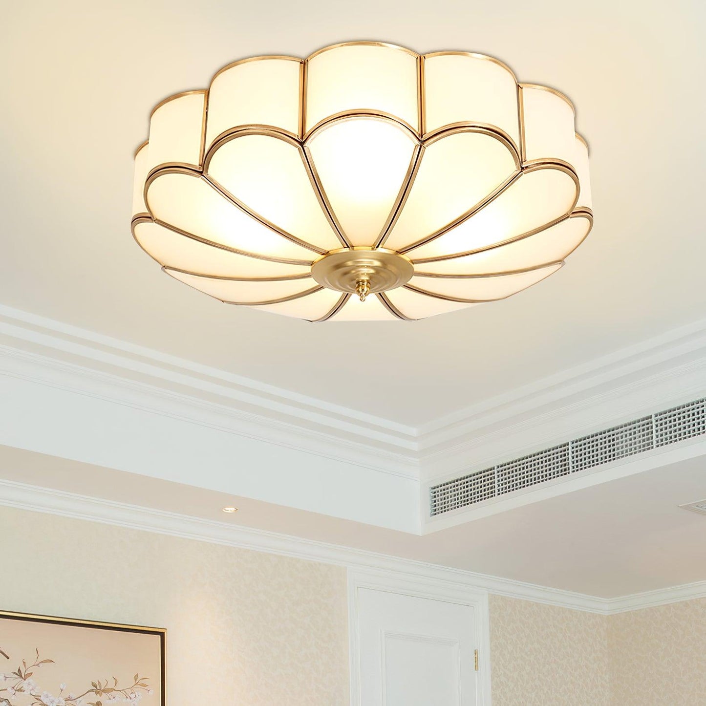 Flower Shape Glass Recessed Overhead light Ceiling Light