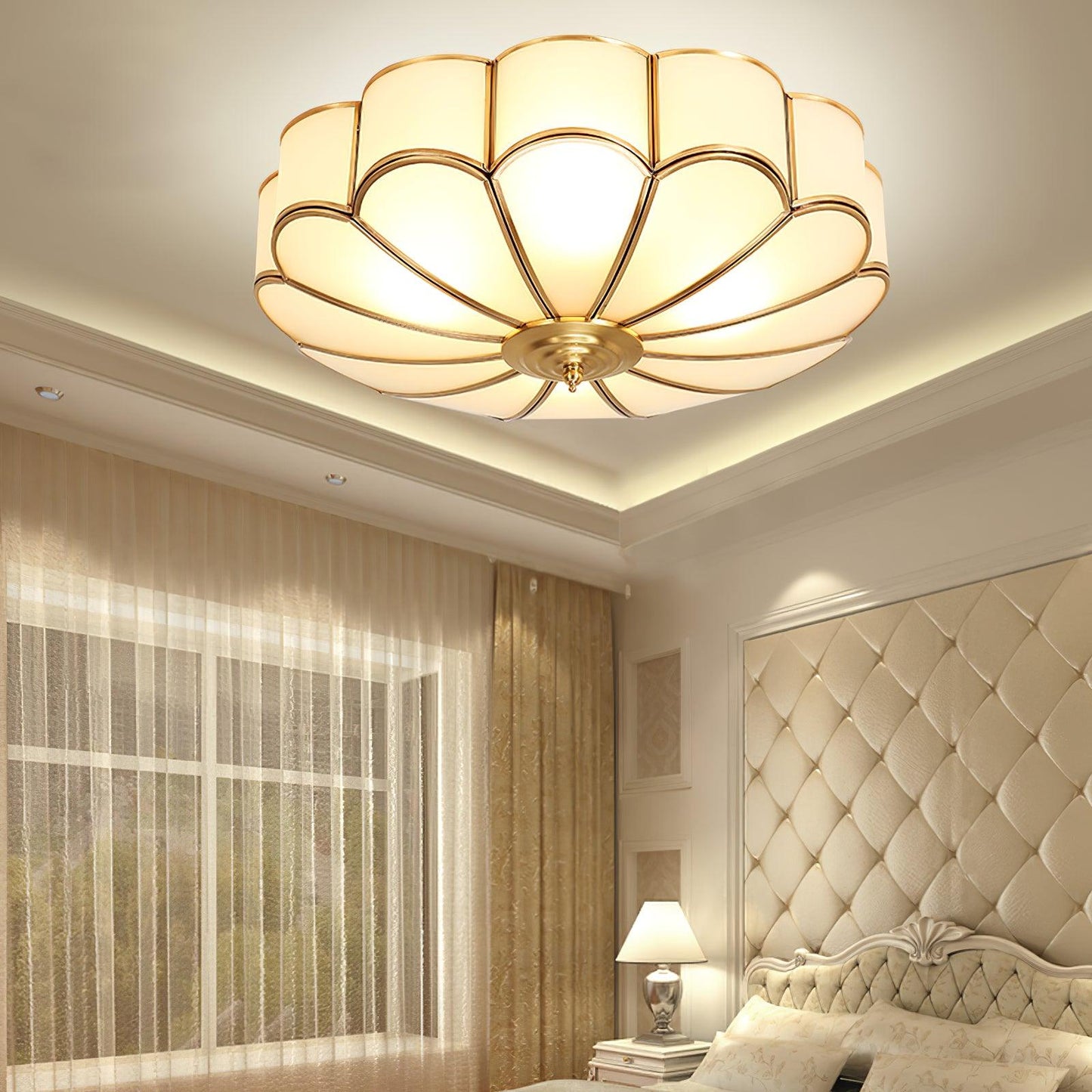 Flower Shape Glass Recessed Overhead light Ceiling Light