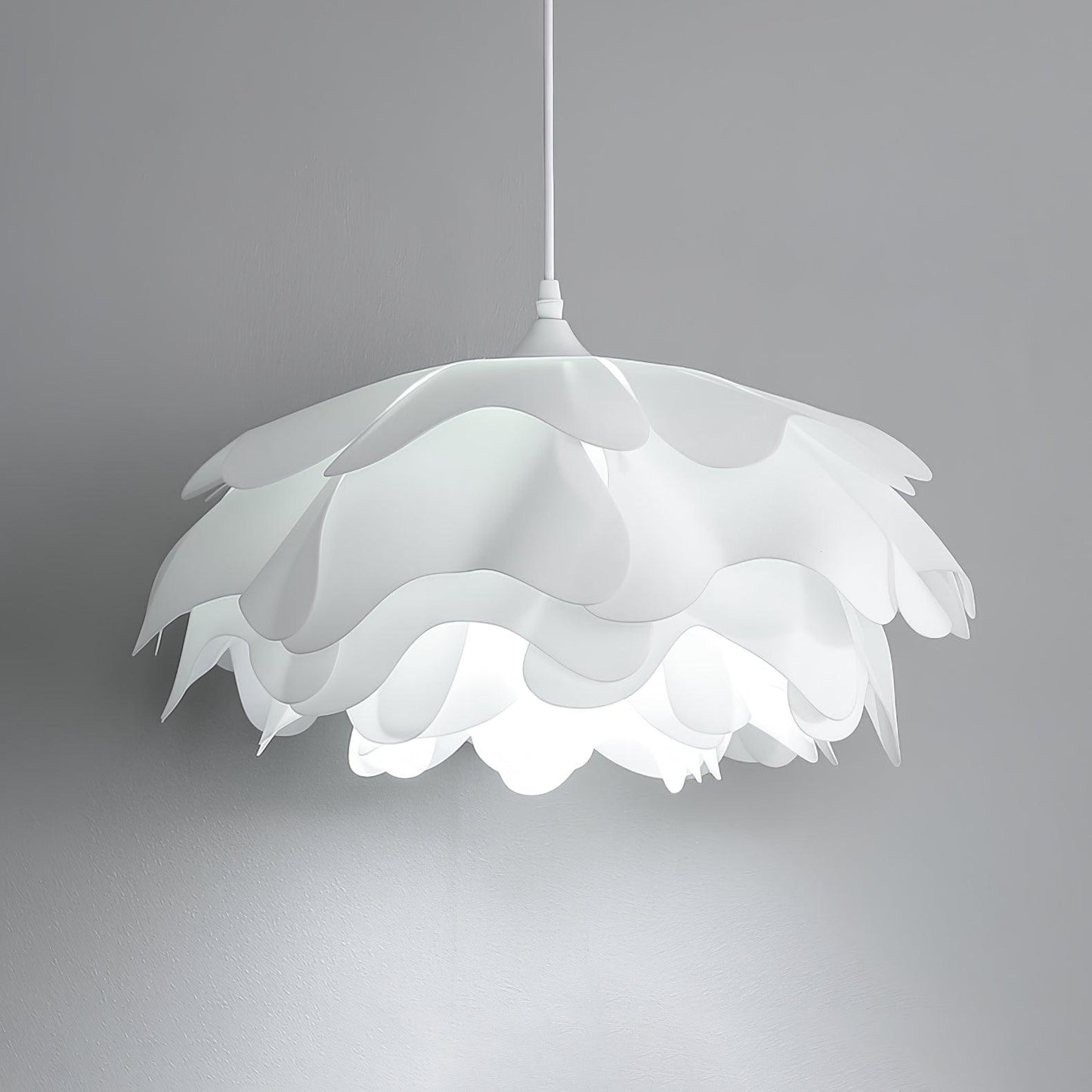 Flower Shaped White Drop light Pendant Lamp