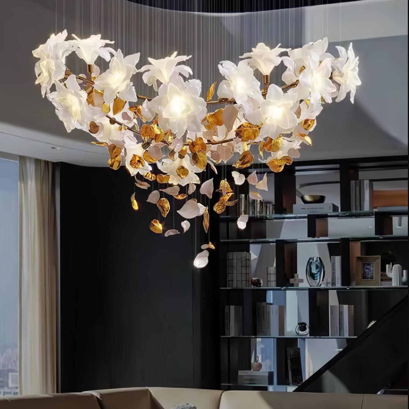 Flying Flowers Fluttering Candelabrum Chandelier