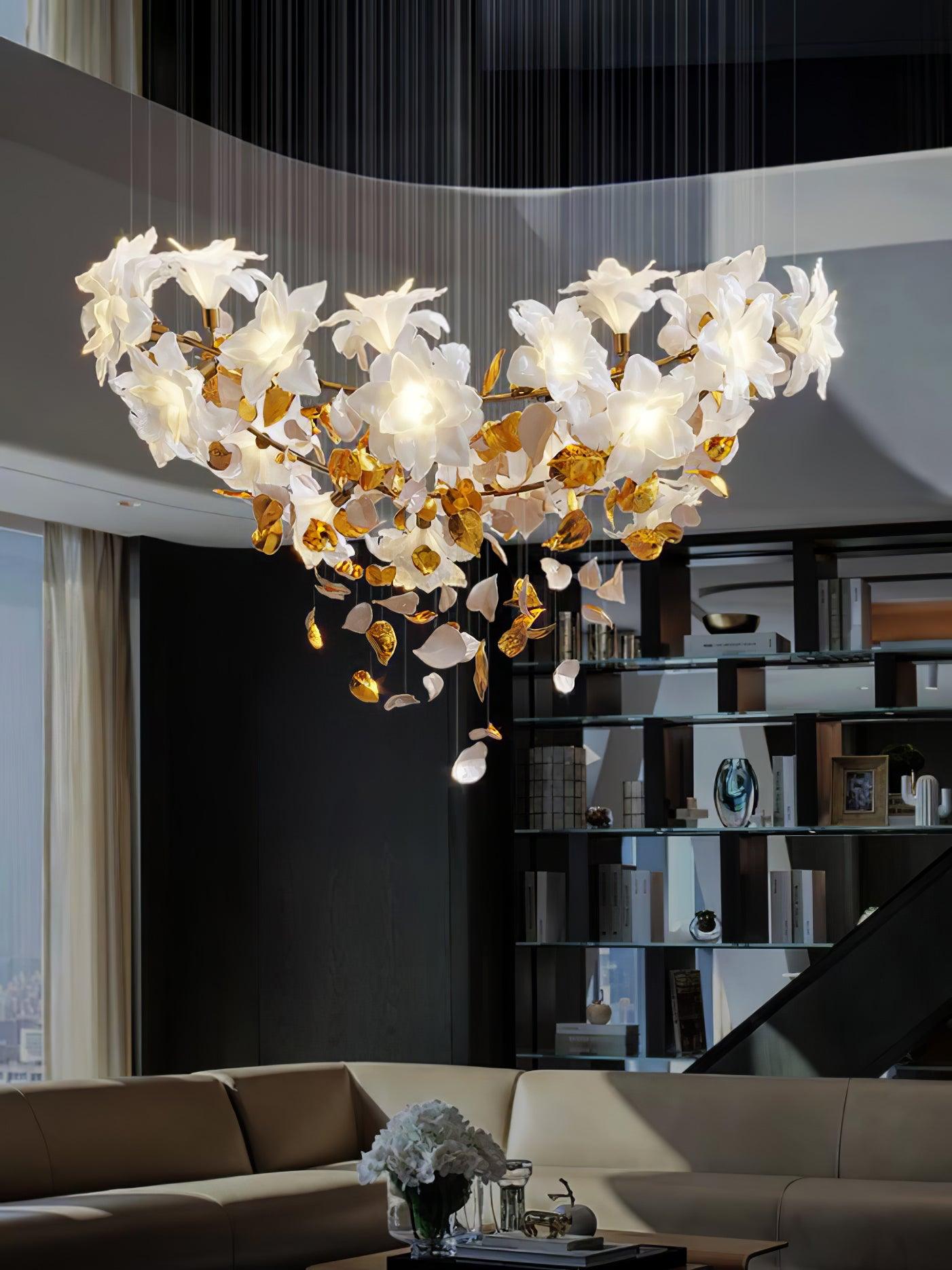 Flying Flowers Fluttering Candelabrum Chandelier