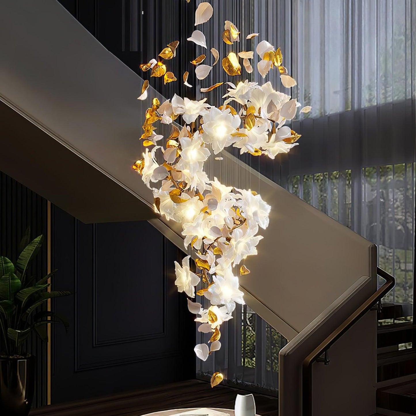 Flying Flowers Fluttering Candelabrum Chandelier