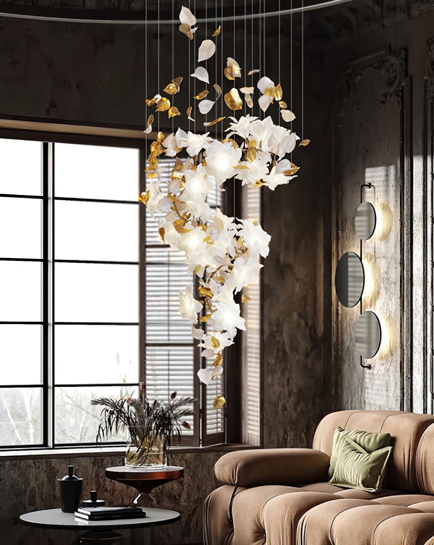 Flying Flowers Fluttering Candelabrum Chandelier