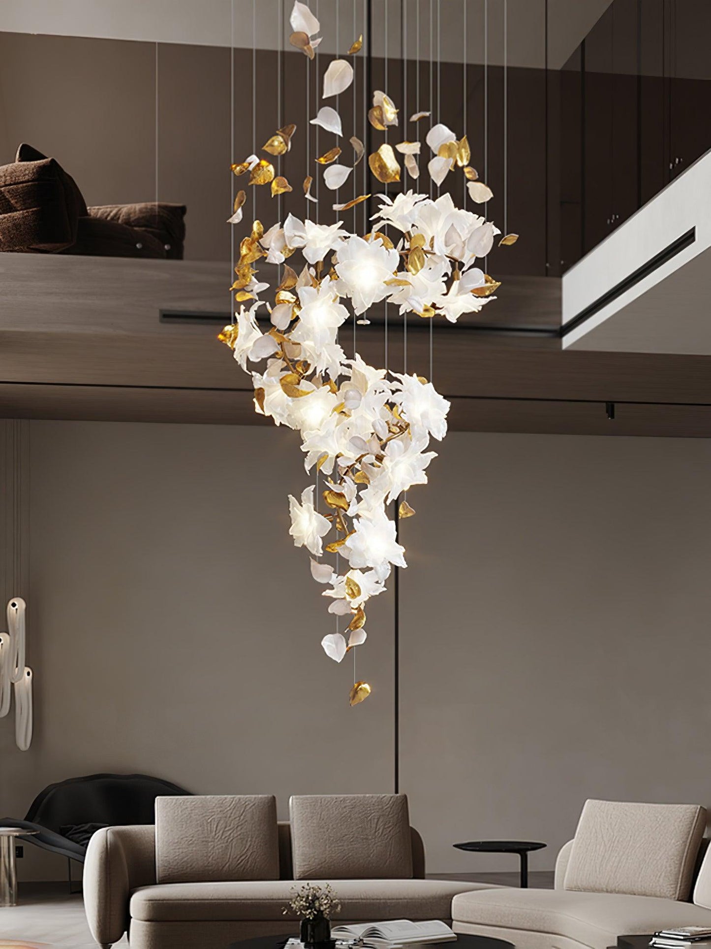 Flying Flowers Fluttering Candelabrum Chandelier