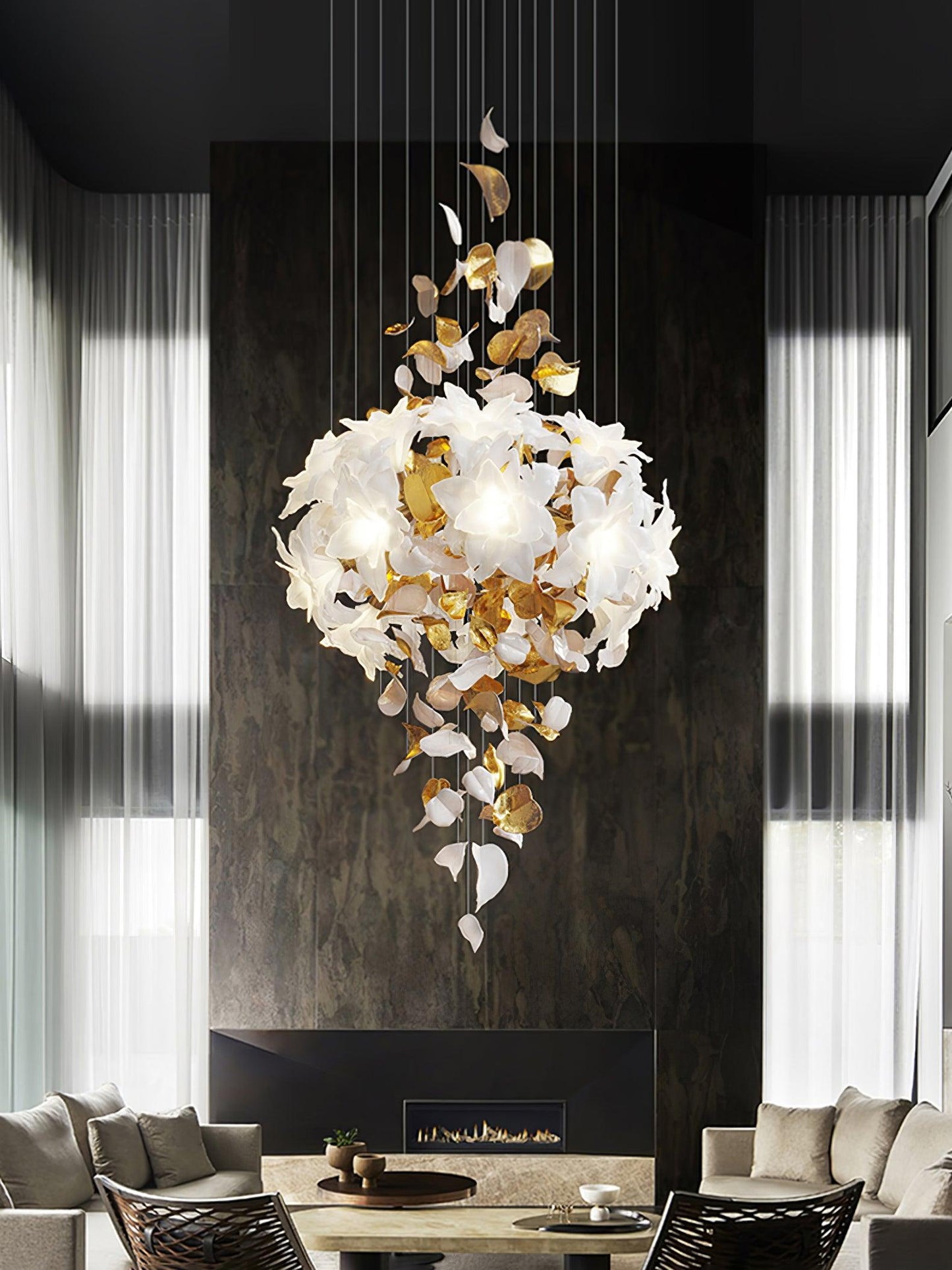 Flying Flowers Fluttering Candelabrum Chandelier