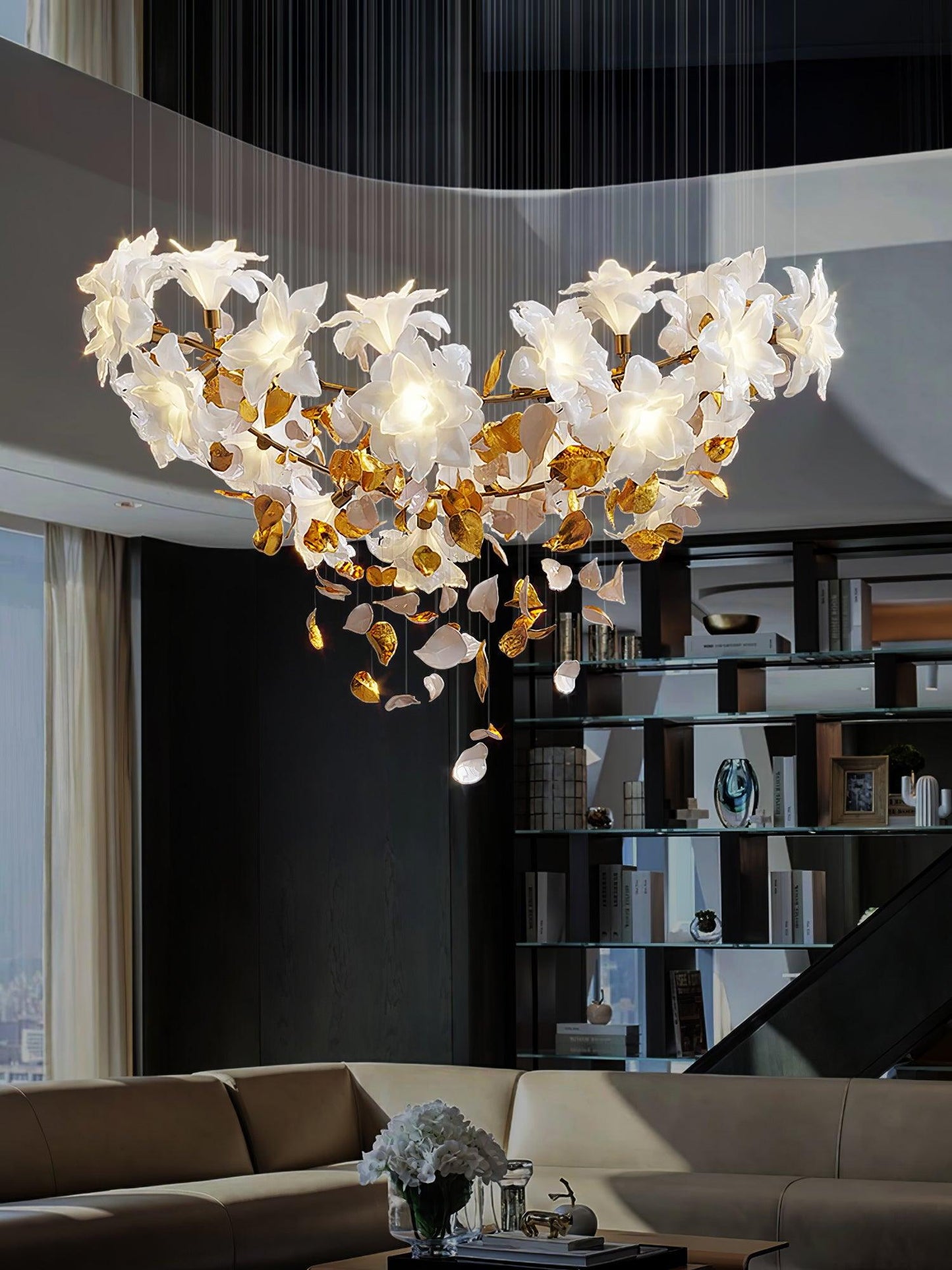 Flying Flowers Fluttering Candelabrum Chandelier