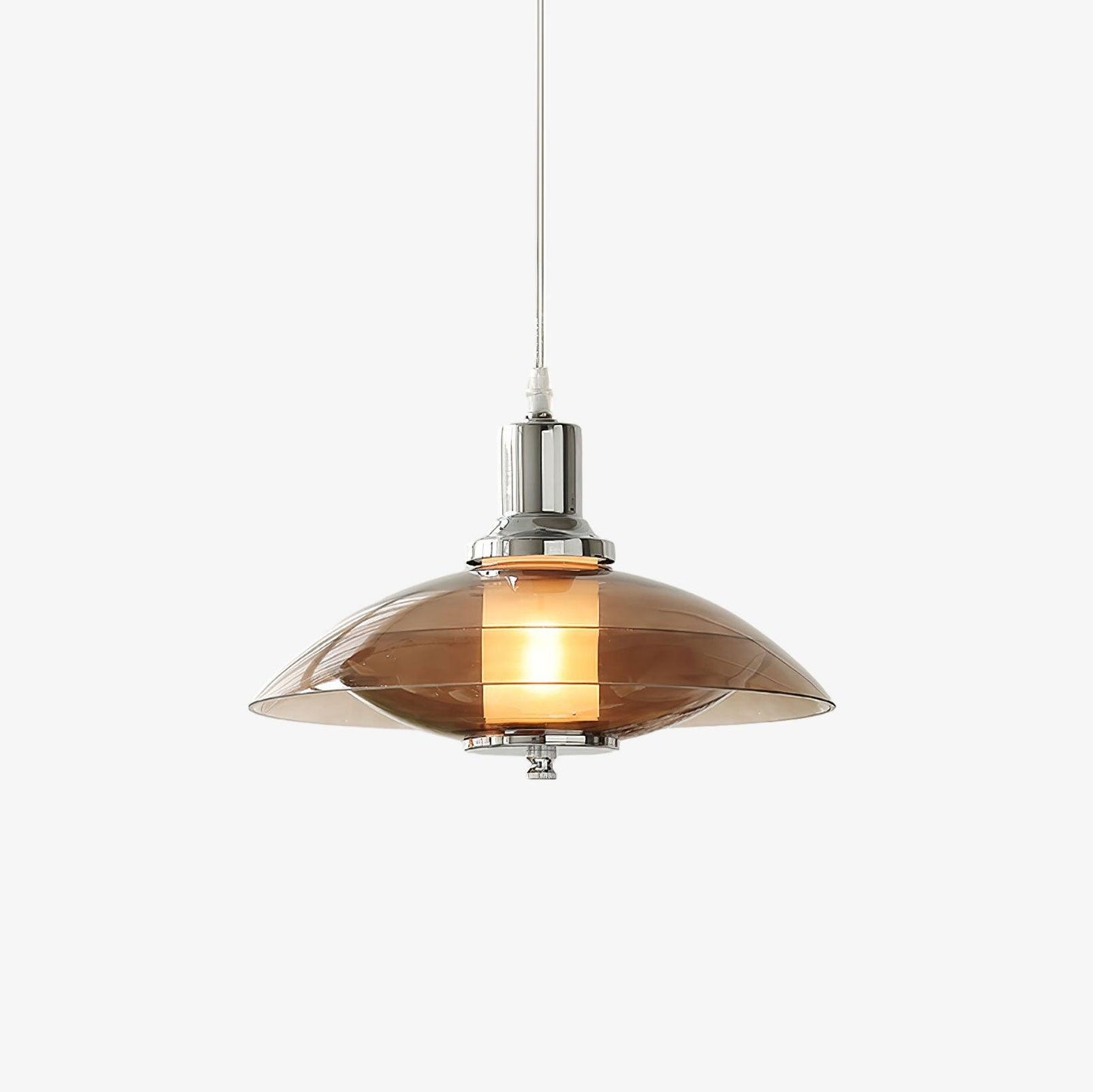 Flying Saucer Chrome Droplight Pendant Light