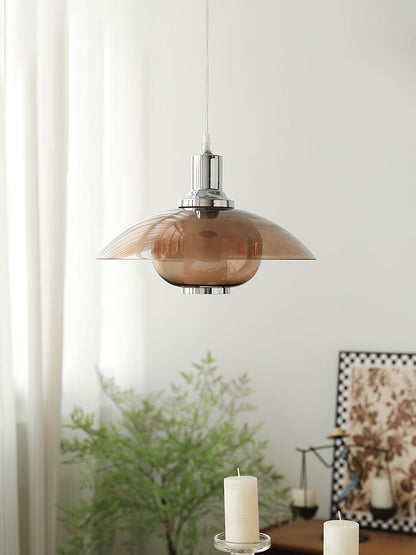 Flying Saucer Chrome Droplight Pendant Light